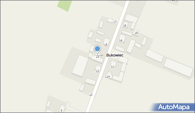 Bukowiec, Bukowiec, 13, mapa Bukowiec