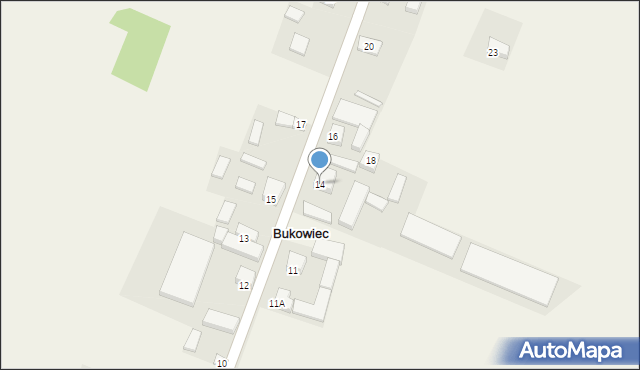 Bukowiec, Bukowiec, 14, mapa Bukowiec