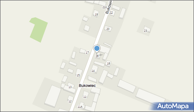 Bukowiec, Bukowiec, 16, mapa Bukowiec