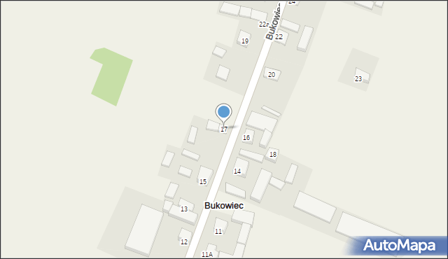 Bukowiec, Bukowiec, 17, mapa Bukowiec