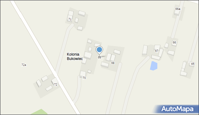 Bukowiec, Bukowiec, 69, mapa Bukowiec