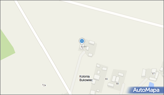 Bukowiec, Bukowiec, 71, mapa Bukowiec