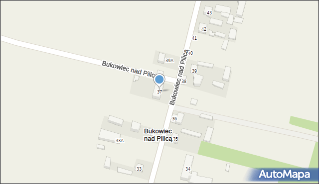 Bukowiec nad Pilicą, Bukowiec nad Pilicą, 37, mapa Bukowiec nad Pilicą