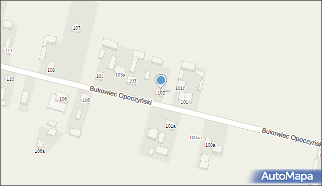 Bukowiec Opoczyński, Bukowiec Opoczyński, 102, mapa Bukowiec Opoczyński