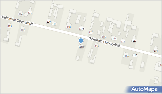 Bukowiec Opoczyński, Bukowiec Opoczyński, 116B, mapa Bukowiec Opoczyński