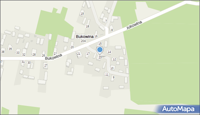 Bukowina, Bukowina, 13, mapa Bukowina