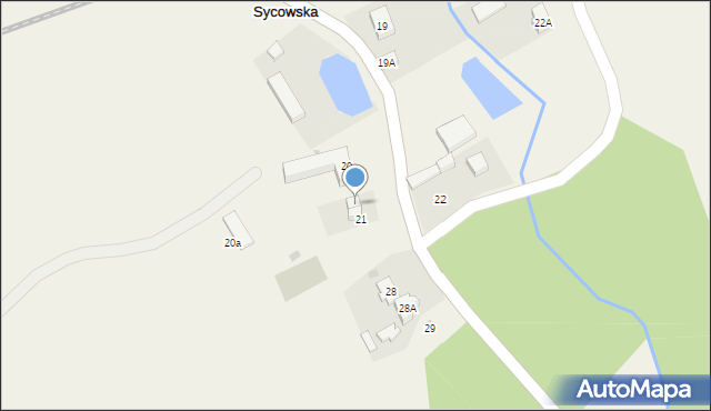 Bukowina Sycowska, Bukowina Sycowska, 21A, mapa Bukowina Sycowska