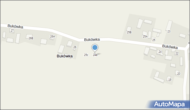 Bukówka, Bukówka, 24a, mapa Bukówka