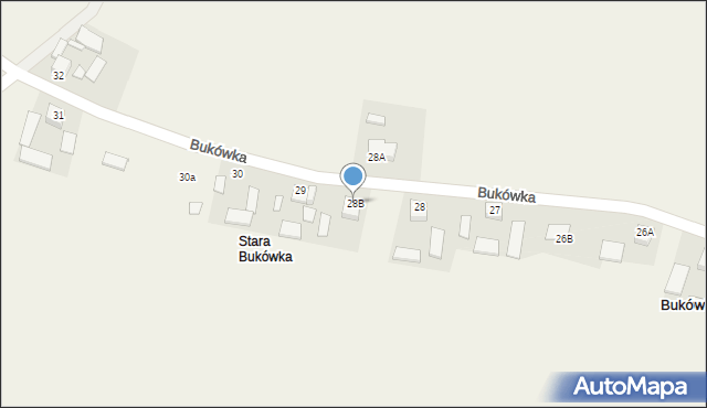 Bukówka, Bukówka, 28B, mapa Bukówka