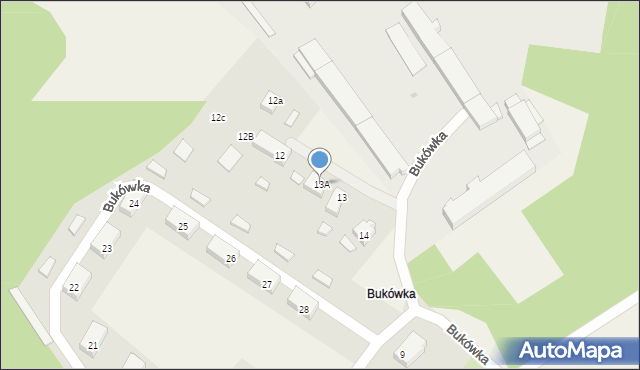 Bukówka, Bukówka, 13A, mapa Bukówka