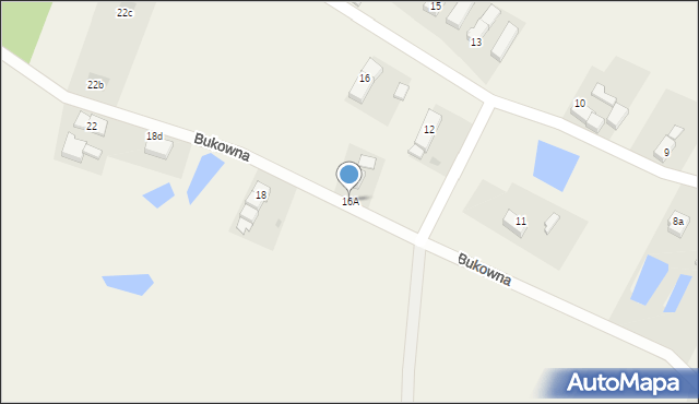 Bukowna, Bukowna, 16A, mapa Bukowna