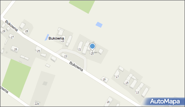 Bukowna, Bukowna, 20, mapa Bukowna