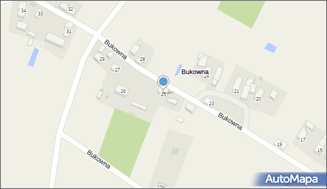 Bukowna, Bukowna, 25, mapa Bukowna