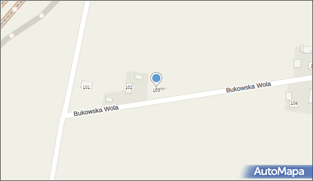 Bukowska Wola, Bukowska Wola, 103, mapa Bukowska Wola