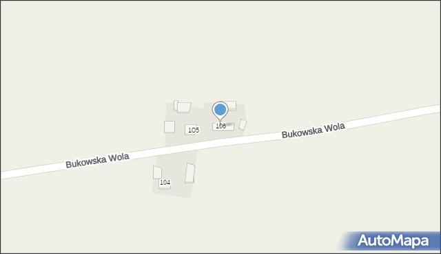 Bukowska Wola, Bukowska Wola, 106, mapa Bukowska Wola