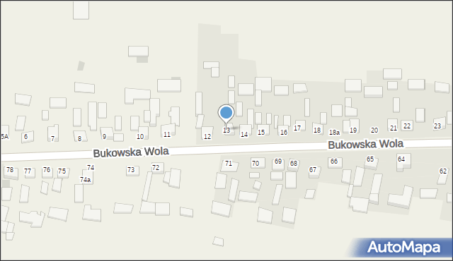 Bukowska Wola, Bukowska Wola, 13, mapa Bukowska Wola