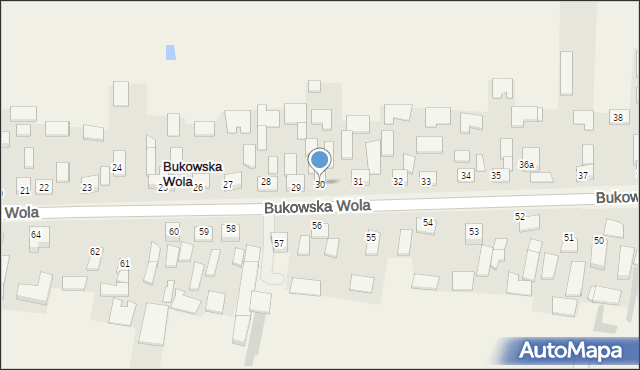 Bukowska Wola, Bukowska Wola, 30, mapa Bukowska Wola