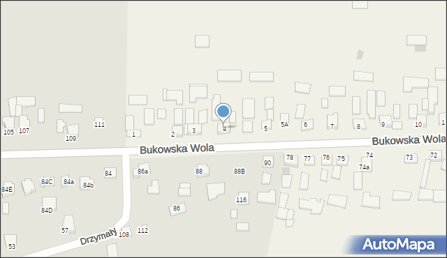 Bukowska Wola, Bukowska Wola, 4, mapa Bukowska Wola