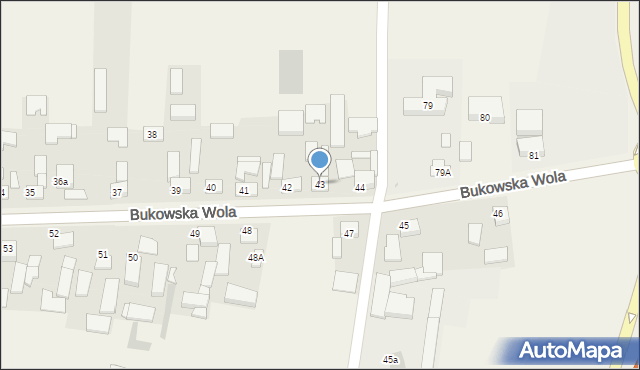 Bukowska Wola, Bukowska Wola, 43, mapa Bukowska Wola