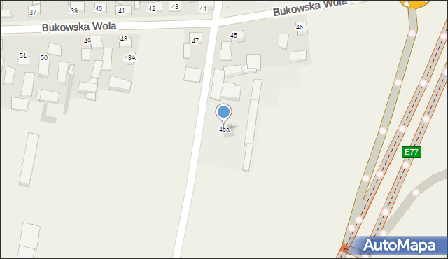 Bukowska Wola, Bukowska Wola, 45a, mapa Bukowska Wola
