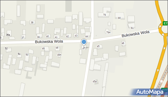 Bukowska Wola, Bukowska Wola, 47, mapa Bukowska Wola