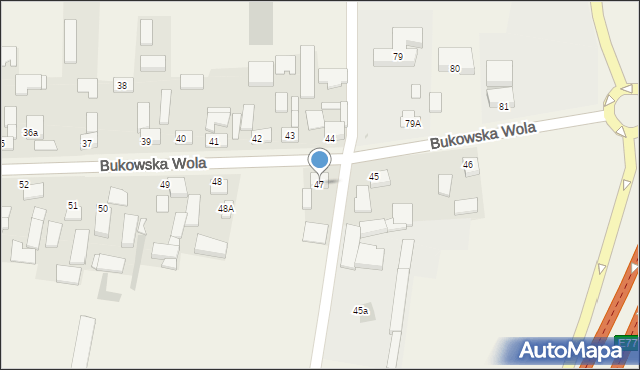 Bukowska Wola, Bukowska Wola, 47, mapa Bukowska Wola