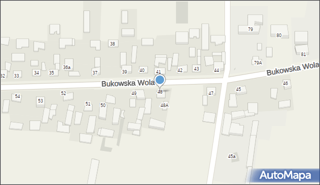 Bukowska Wola, Bukowska Wola, 48, mapa Bukowska Wola