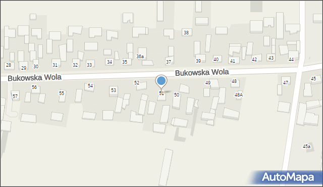 Bukowska Wola, Bukowska Wola, 51, mapa Bukowska Wola