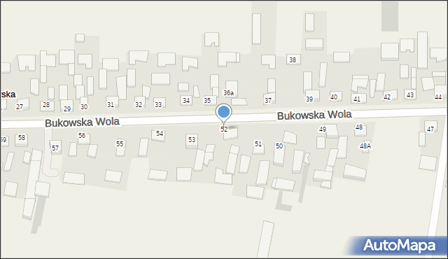 Bukowska Wola, Bukowska Wola, 52, mapa Bukowska Wola