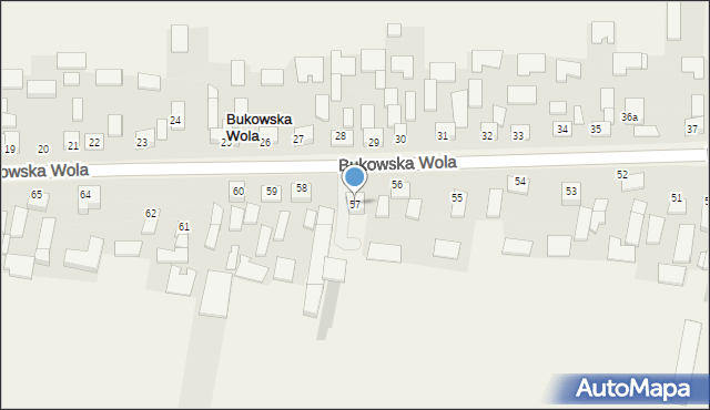 Bukowska Wola, Bukowska Wola, 57, mapa Bukowska Wola