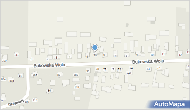 Bukowska Wola, Bukowska Wola, 5A, mapa Bukowska Wola