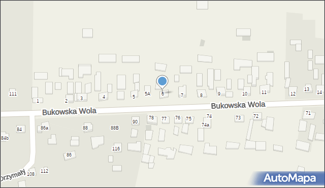 Bukowska Wola, Bukowska Wola, 6, mapa Bukowska Wola