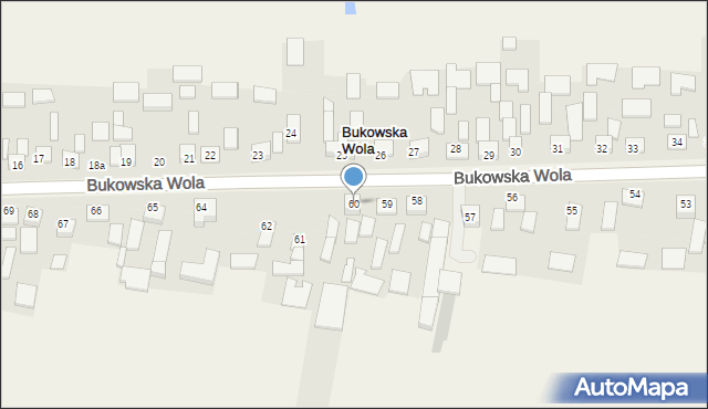 Bukowska Wola, Bukowska Wola, 60, mapa Bukowska Wola