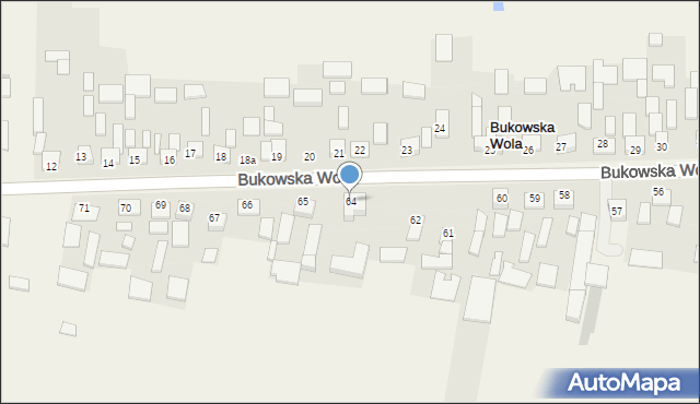 Bukowska Wola, Bukowska Wola, 64, mapa Bukowska Wola