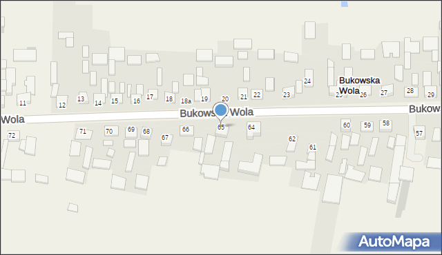 Bukowska Wola, Bukowska Wola, 65, mapa Bukowska Wola