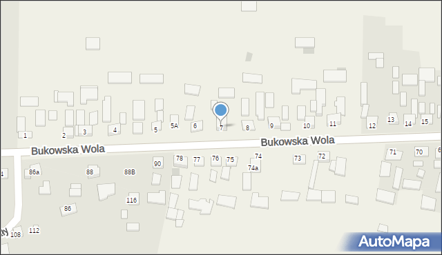 Bukowska Wola, Bukowska Wola, 7, mapa Bukowska Wola