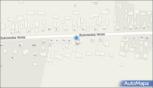 Bukowska Wola, Bukowska Wola, 74a, mapa Bukowska Wola