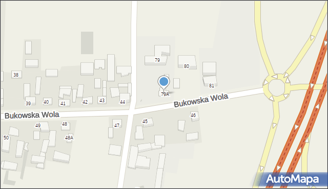 Bukowska Wola, Bukowska Wola, 79A, mapa Bukowska Wola