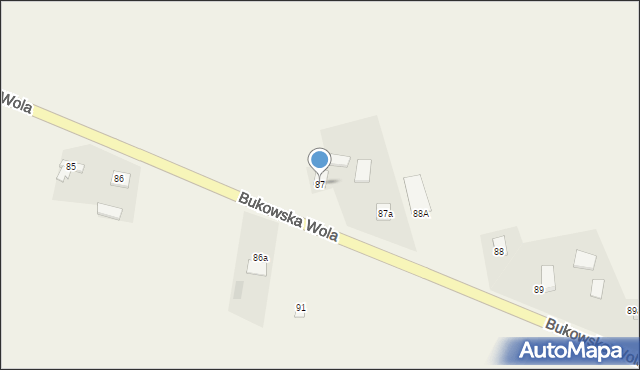 Bukowska Wola, Bukowska Wola, 87, mapa Bukowska Wola