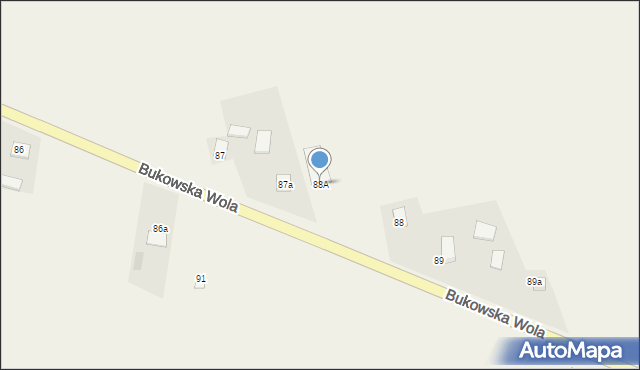 Bukowska Wola, Bukowska Wola, 88A, mapa Bukowska Wola