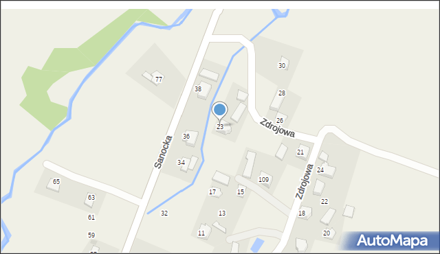 Bukowsko, Bukowsko, 104, mapa Bukowsko