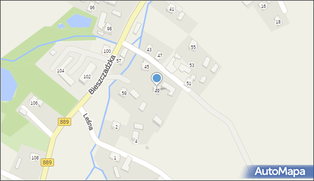 Bukowsko, Bukowsko, 214, mapa Bukowsko