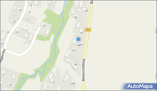 Bukowsko, Bukowsko, 240, mapa Bukowsko