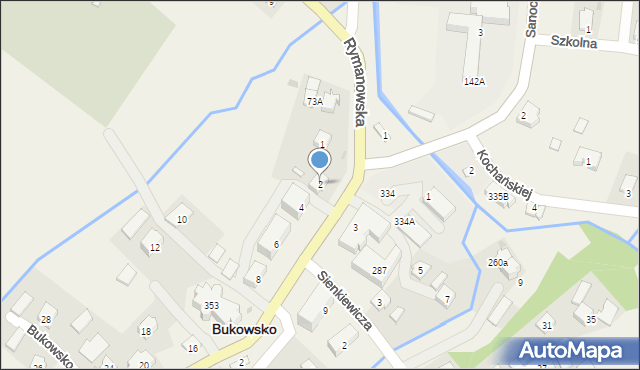 Bukowsko, Bukowsko, 275, mapa Bukowsko