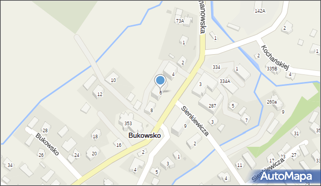 Bukowsko, Bukowsko, 290, mapa Bukowsko