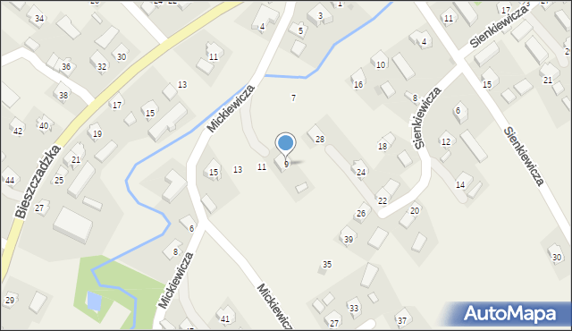 Bukowsko, Bukowsko, 345, mapa Bukowsko