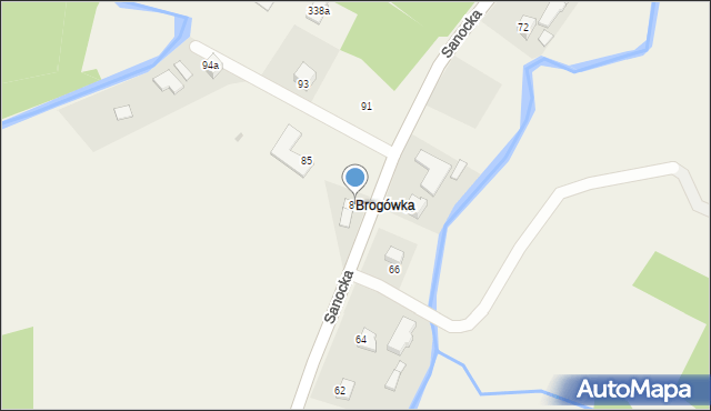 Bukowsko, Bukowsko, 96, mapa Bukowsko