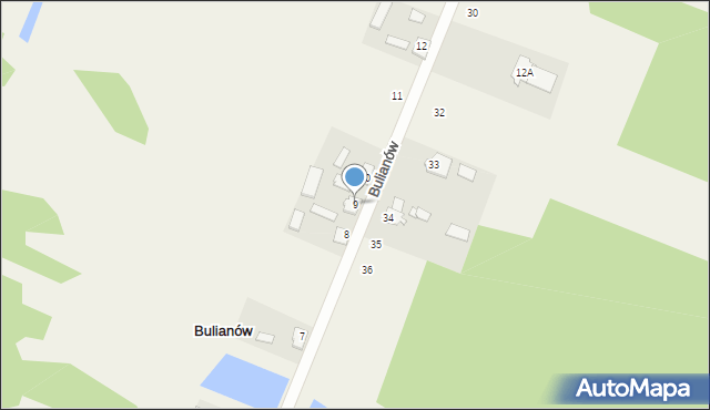 Bulianów, Bulianów, 9, mapa Bulianów