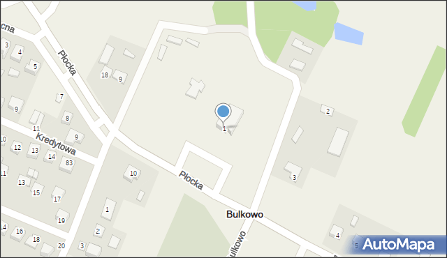 Bulkowo, Bulkowo, 1, mapa Bulkowo