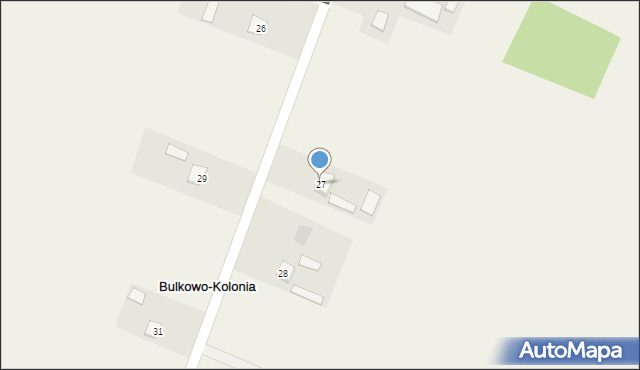 Bulkowo-Kolonia, Bulkowo-Kolonia, 27, mapa Bulkowo-Kolonia